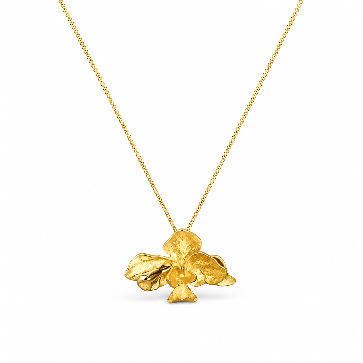 18K Gold-Plated Orchid Necklace