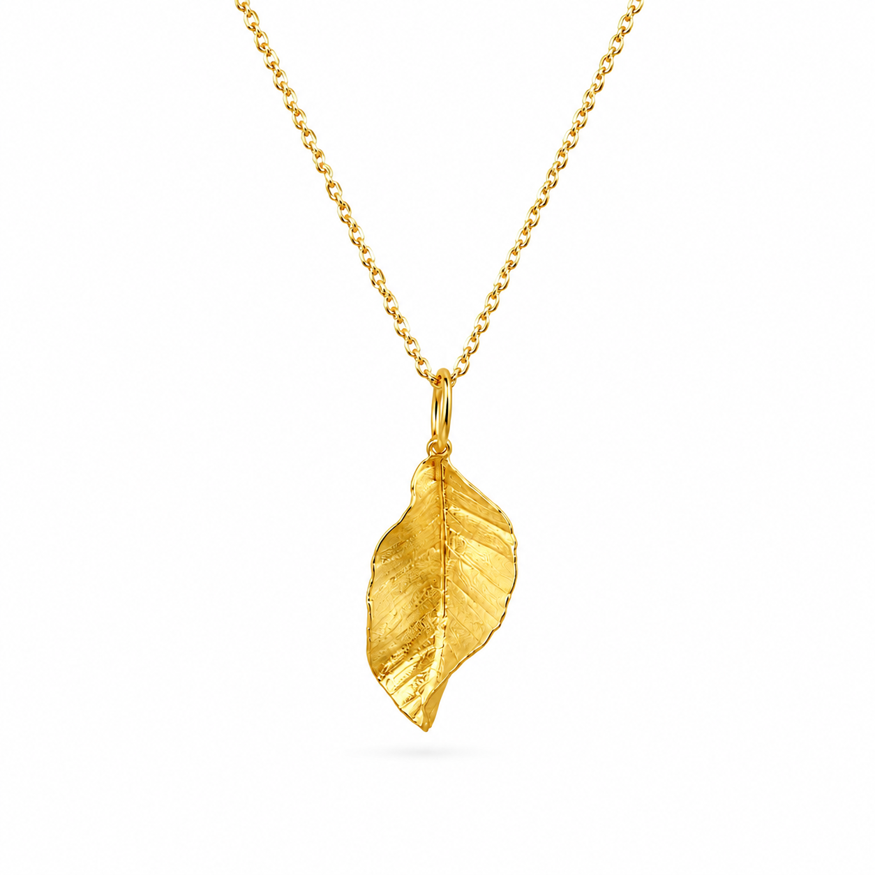 18K Gold-Plated Autumn Leaf Necklace