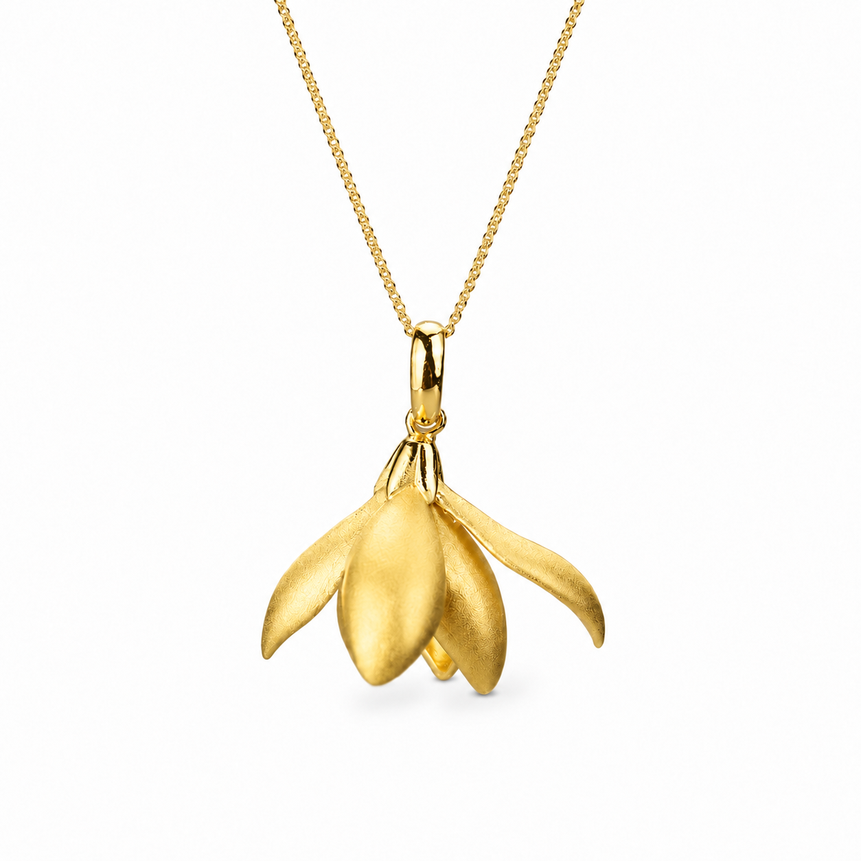 18K Gold-Plated Magnolia Necklace