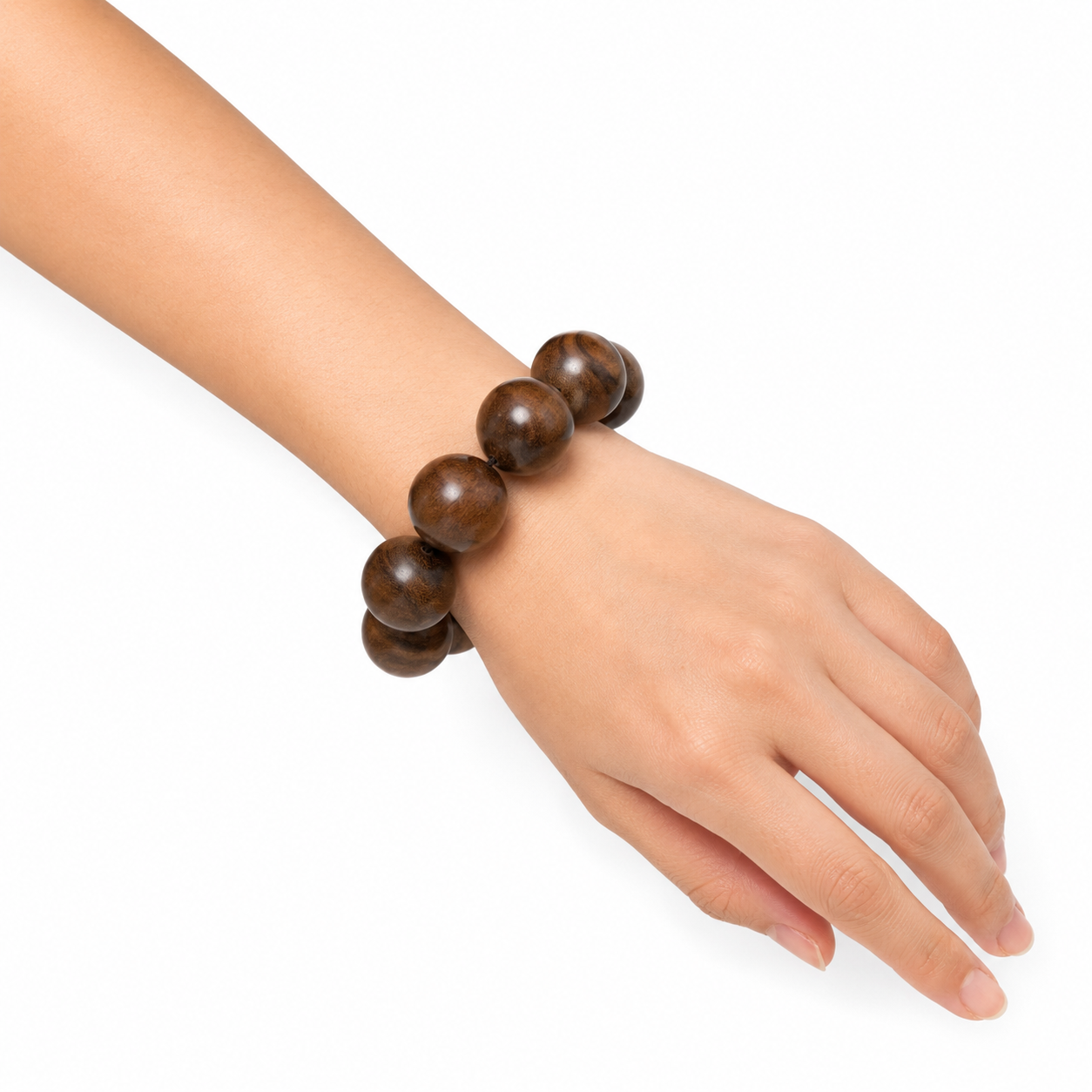 Large Rosewood Bead Bracelet