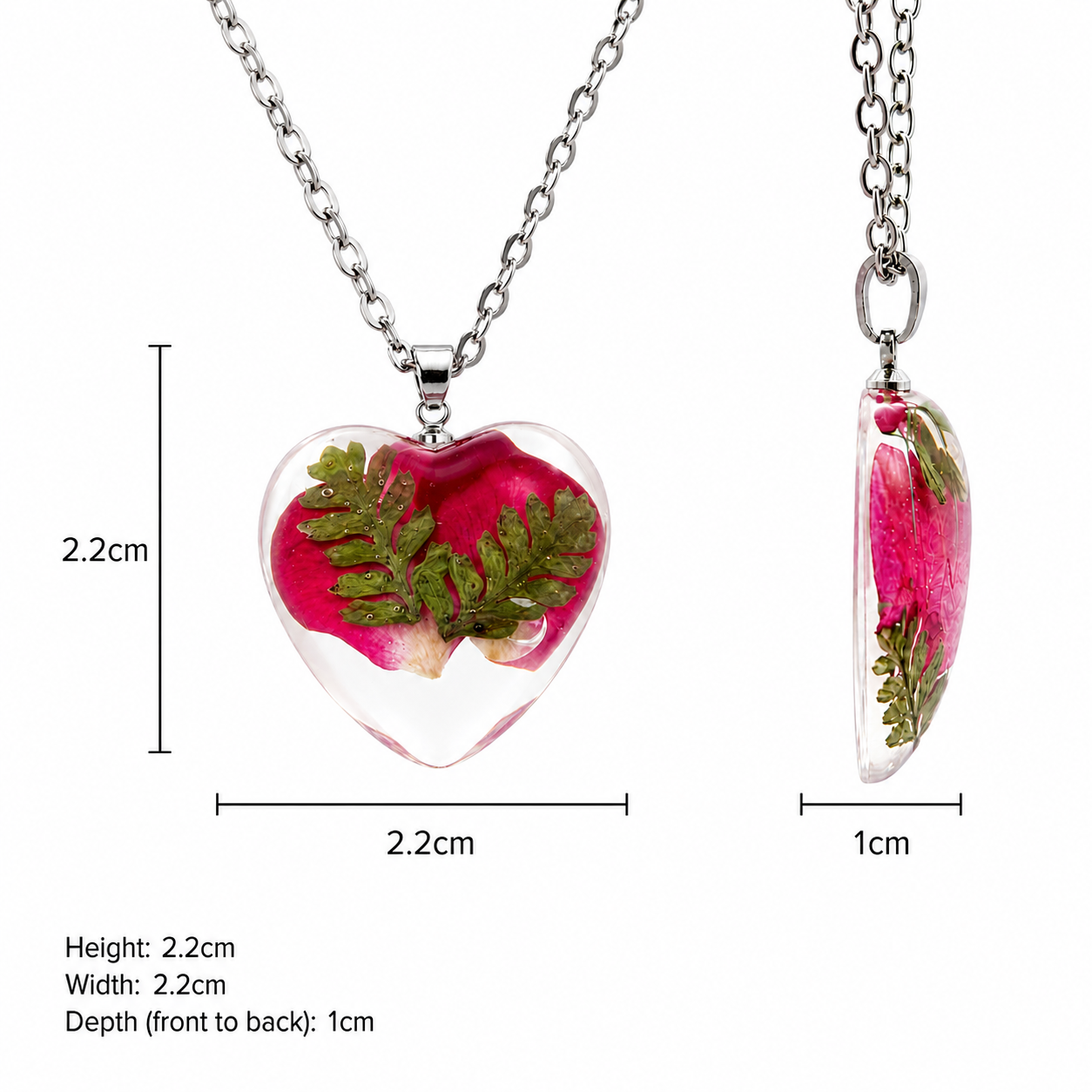 June Rose Heart Shaped Necklace