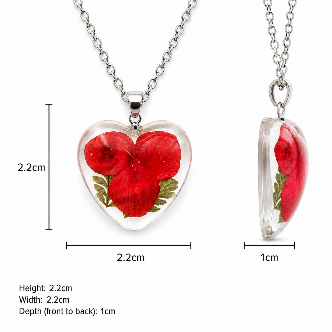 October Dhalia Heart Shaped Necklace