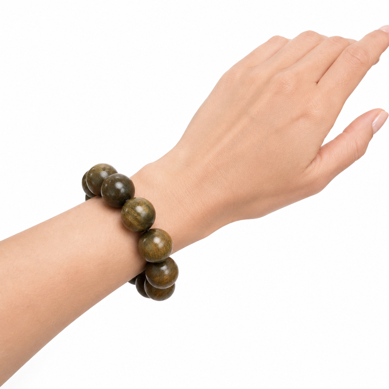 Large sandalwood bead bracelet