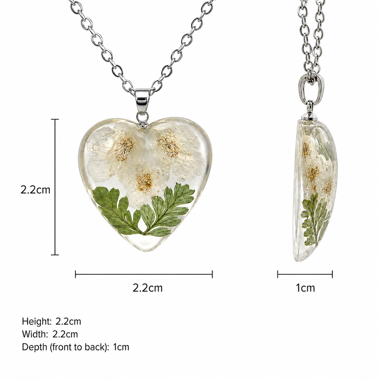 May Hawthorn Heart Shaped Necklace
