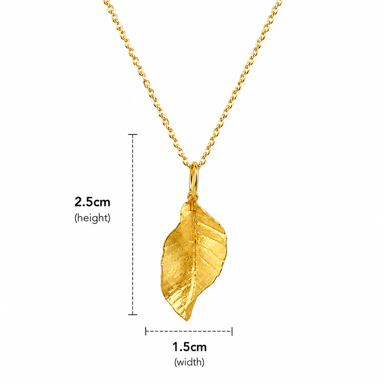 18K Gold-Plated Autumn Leaf Necklace