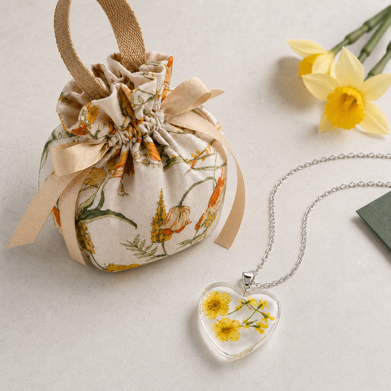 Echo Jewellery monthly flower necklace gift presentation