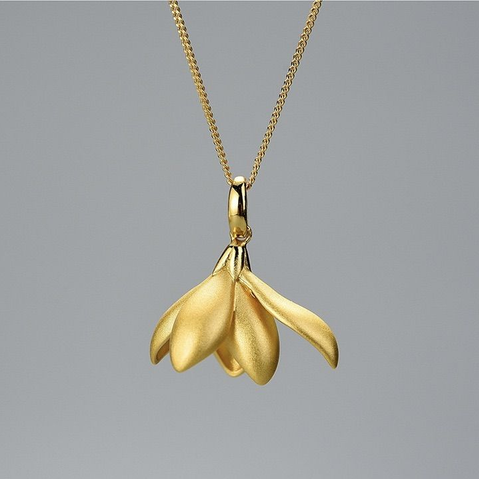 18K Gold-Plated Magnolia Necklace
