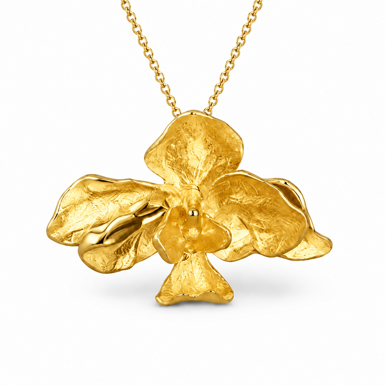18K Gold-Plated Orchid Necklace