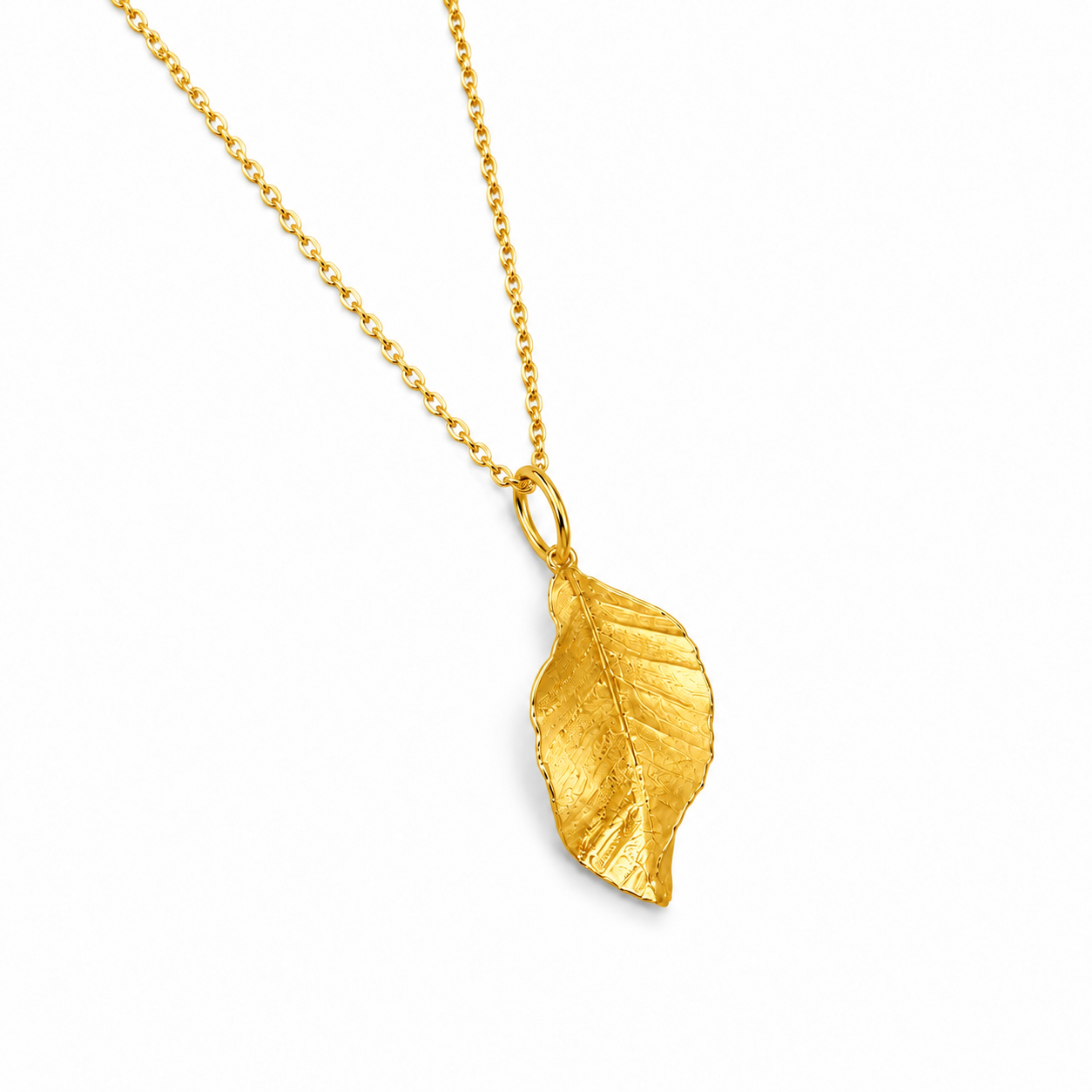 18K Gold-Plated Autumn Leaf Necklace