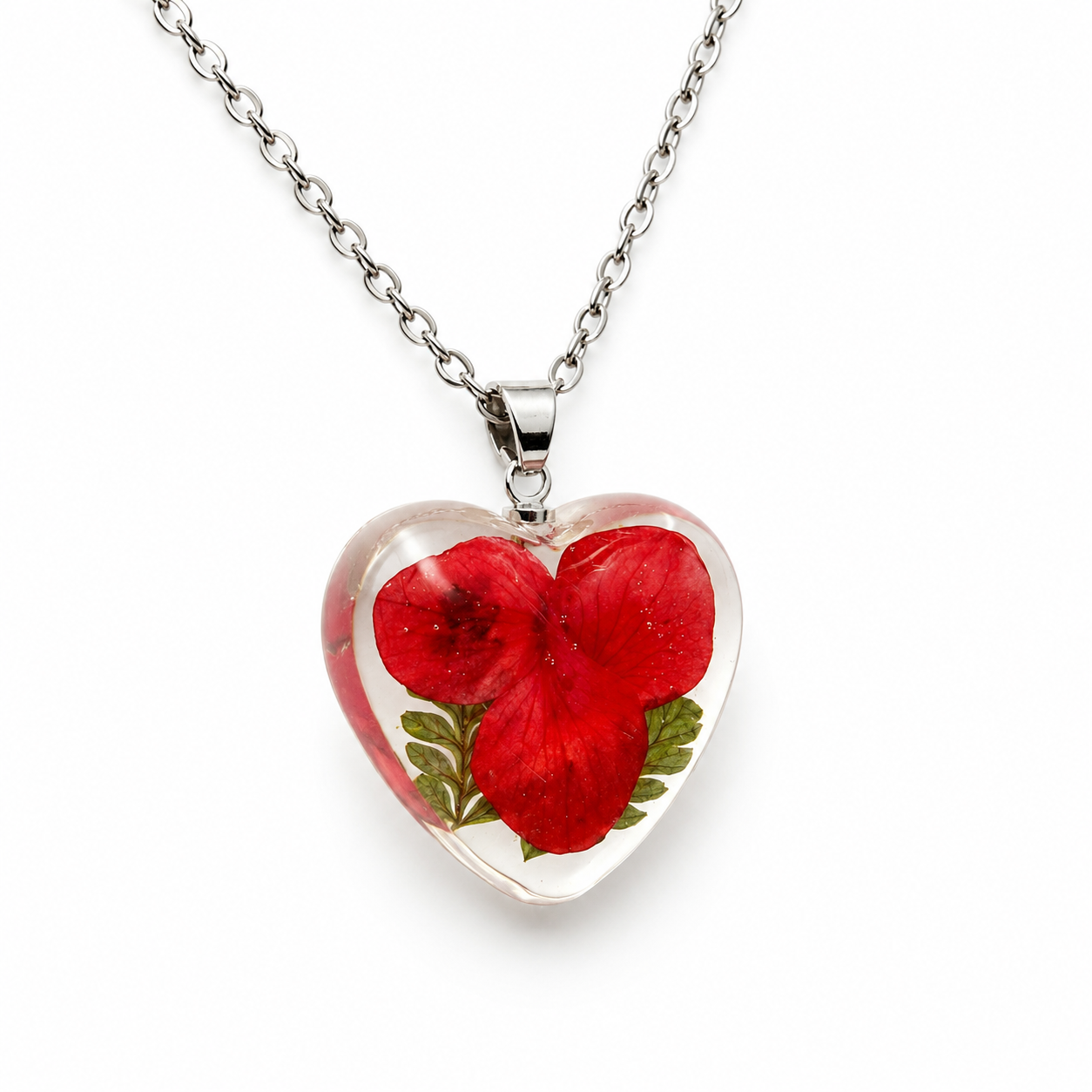 October Dhalia Heart Shaped Necklace