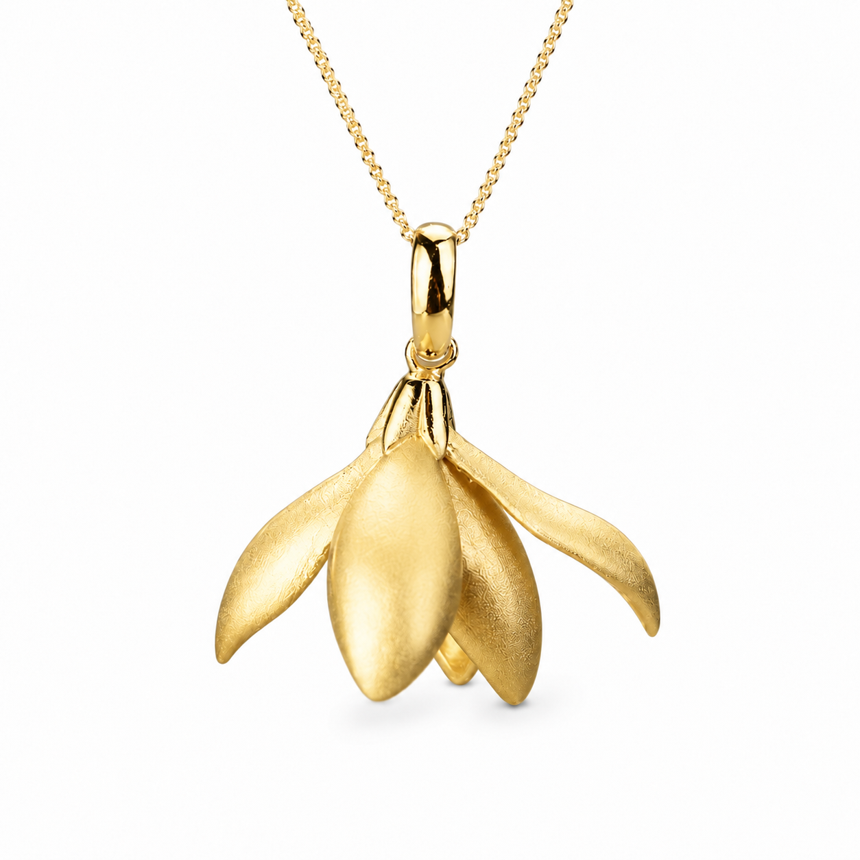 18K Gold-Plated Magnolia Necklace
