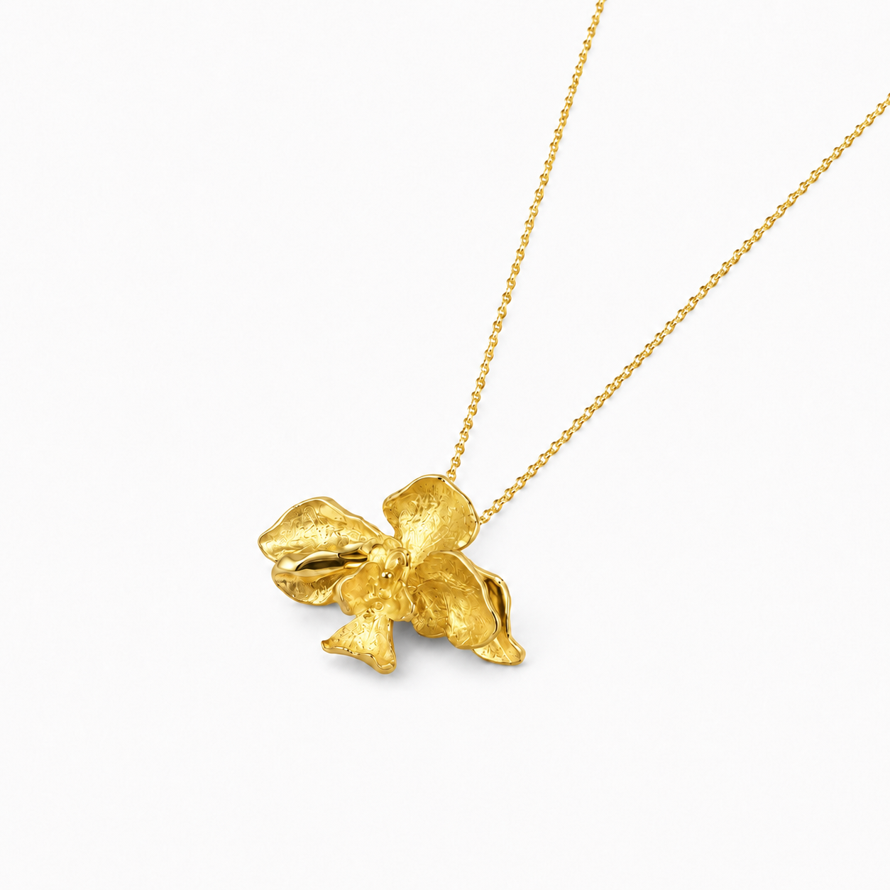 18K Gold-Plated Orchid Necklace