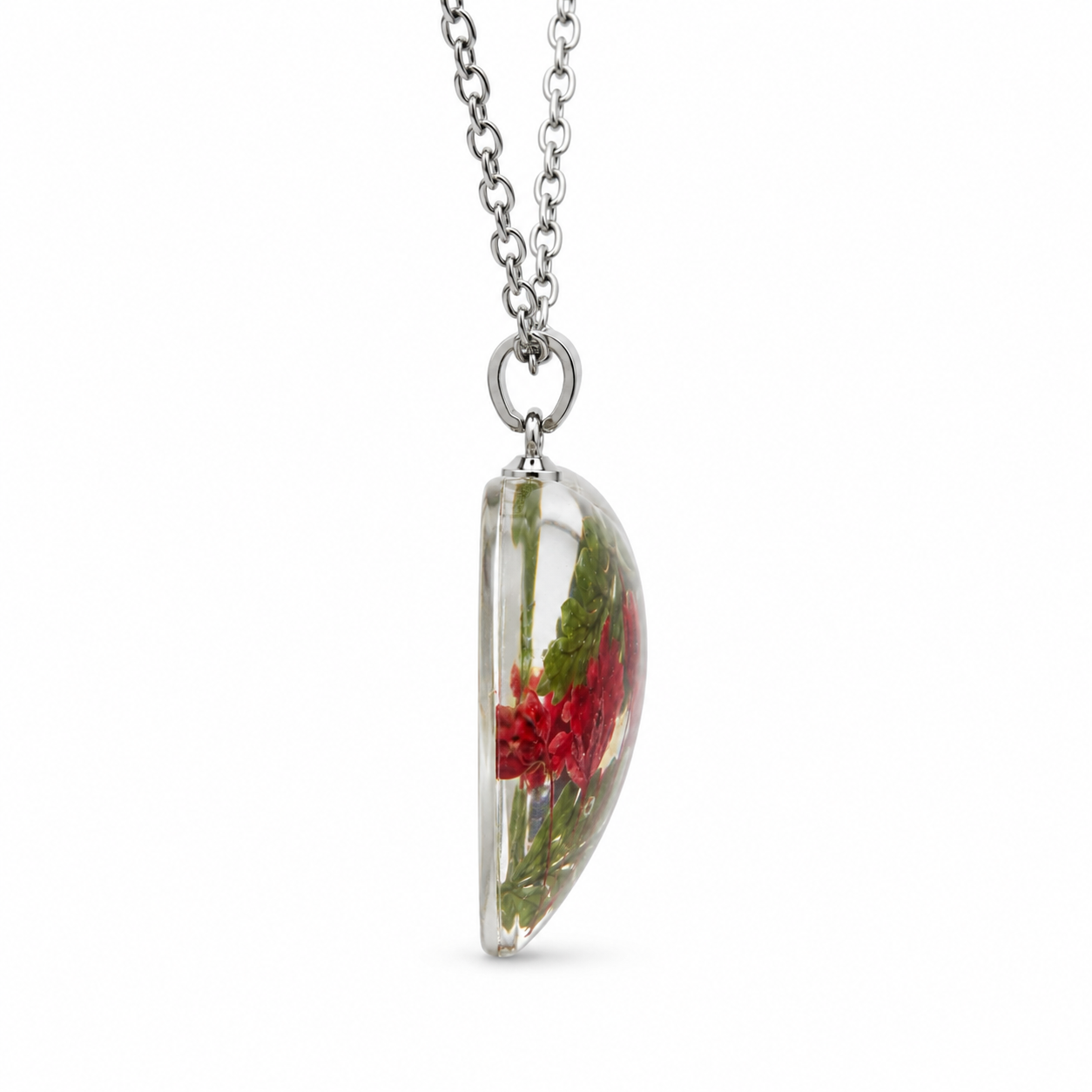 August Gladiolus Heart Shaped Necklace