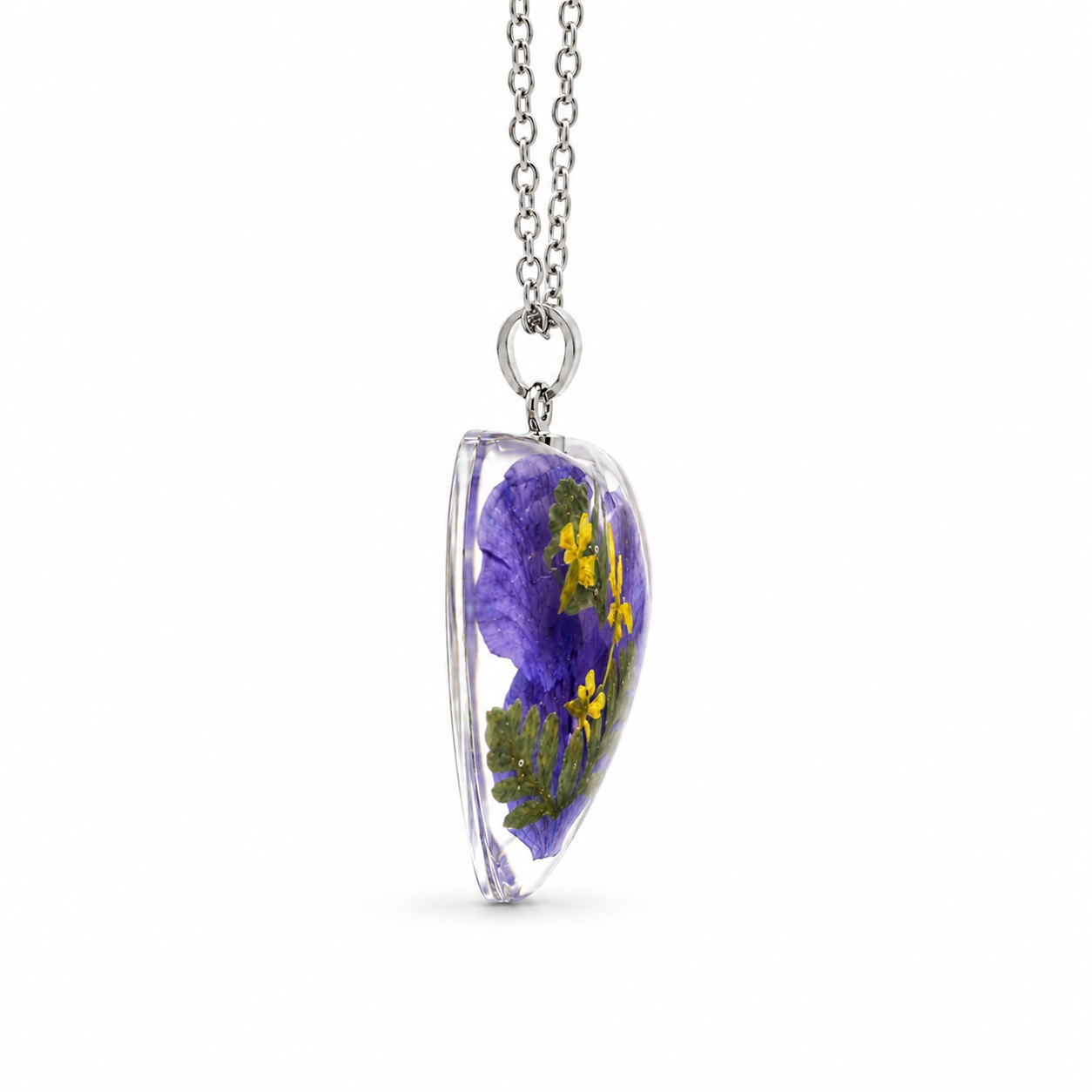 February Violet Heart Shaped Necklace
