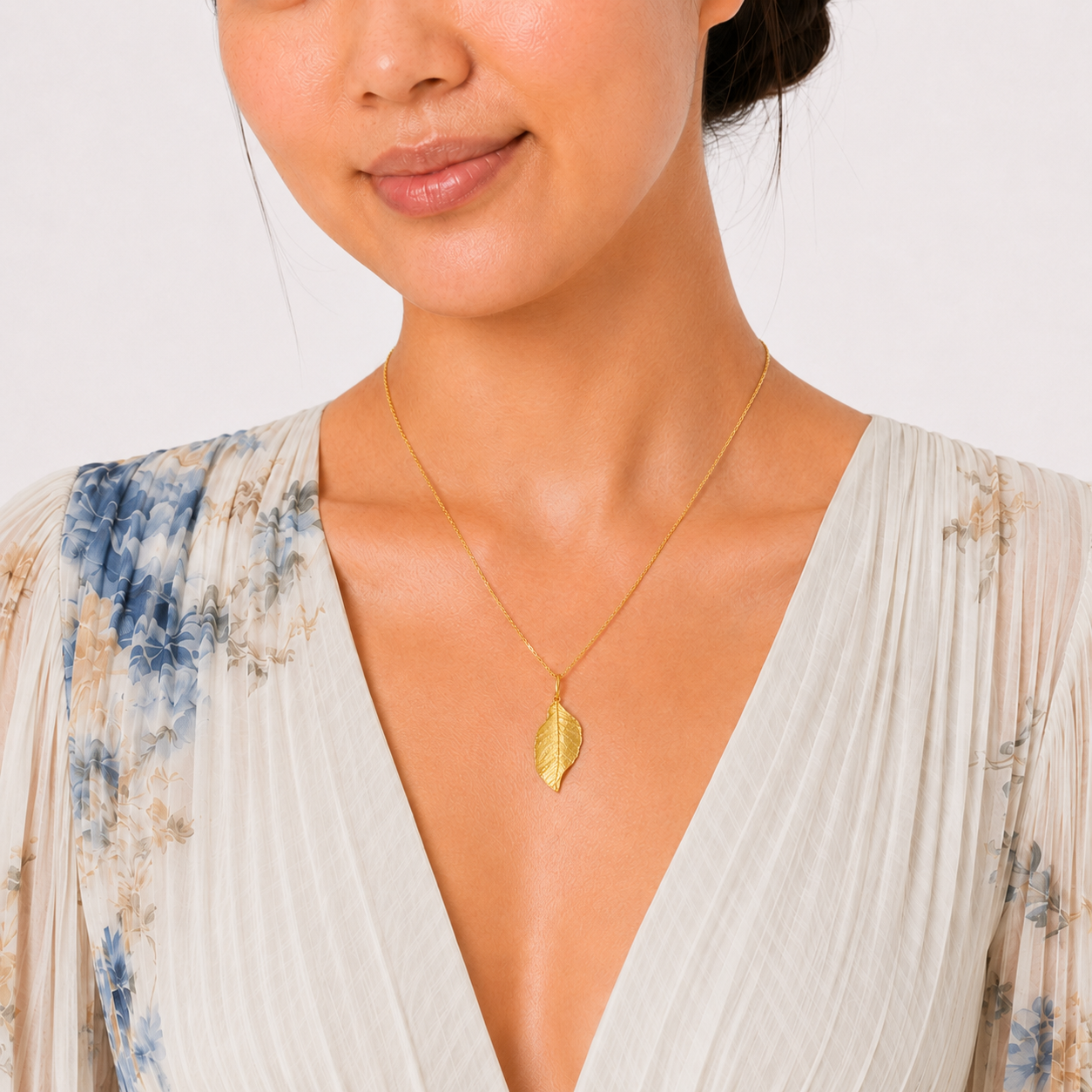 18K Gold-Plated Autumn Leaf Necklace