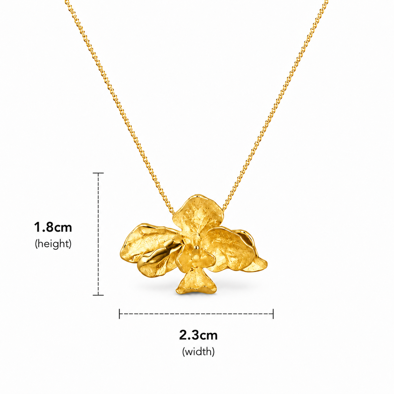 18K Gold-Plated Orchid Necklace