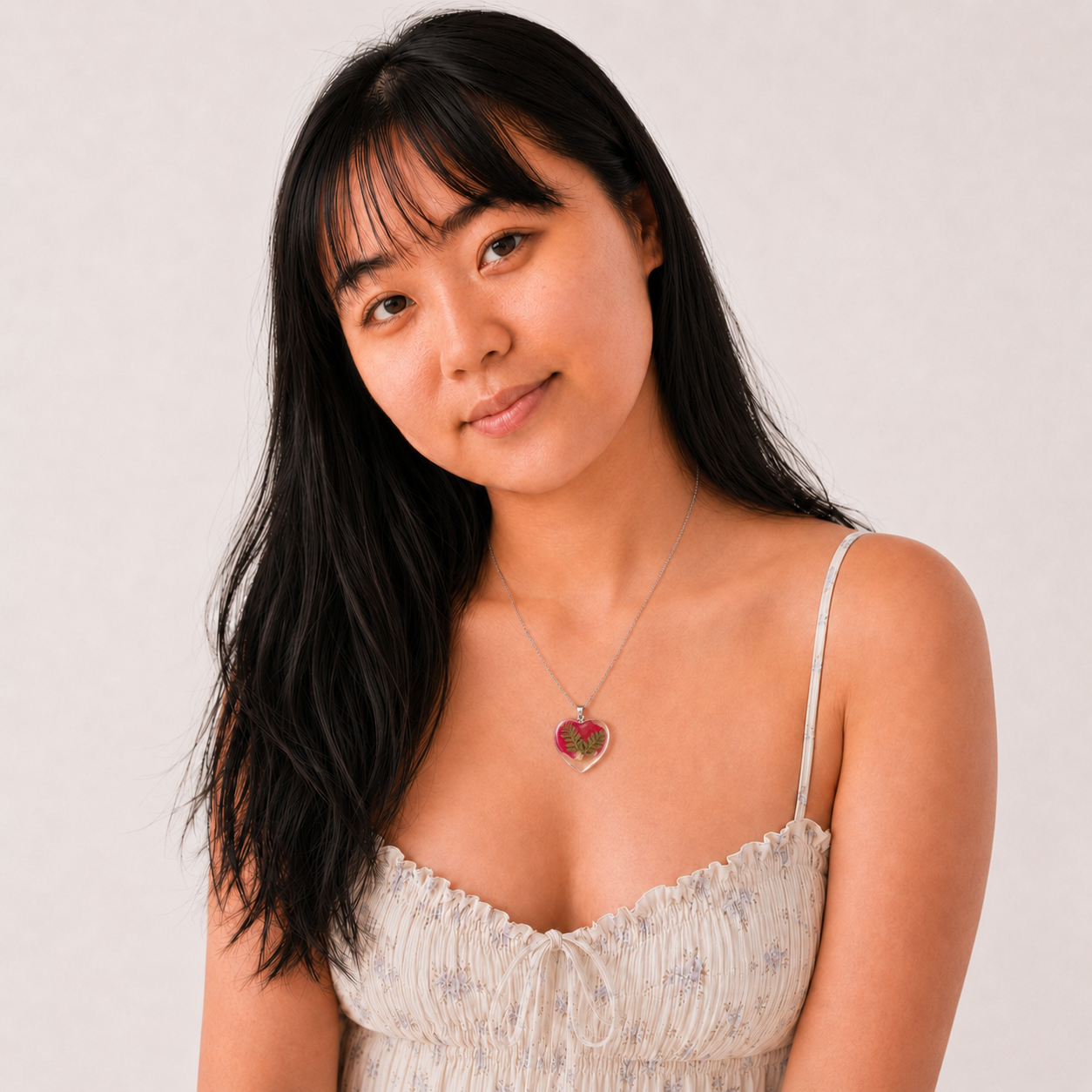 June Rose Heart Shaped Necklace