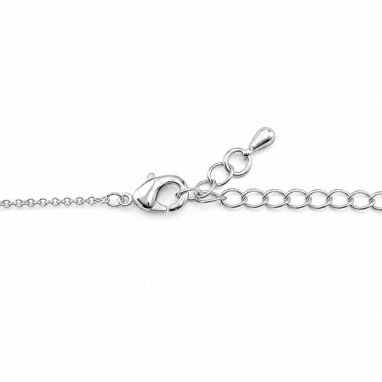 Large forget-me-not teardrop necklace