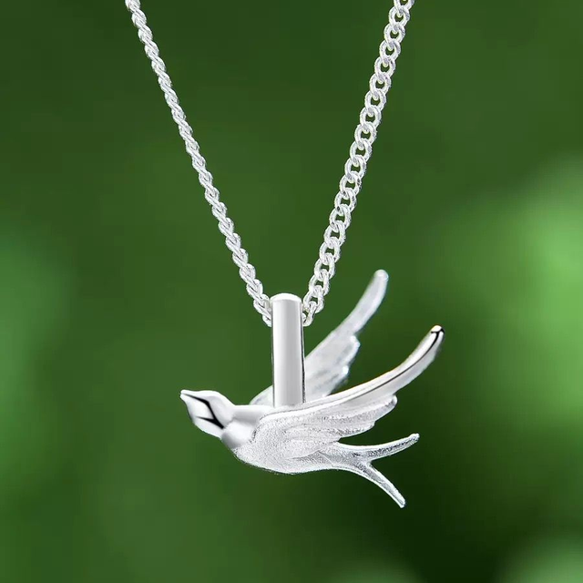 Sterling Silver Swallow Necklace