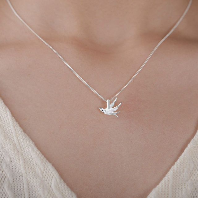 Sterling Silver Swallow Necklace